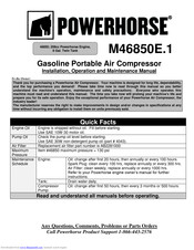 Powerhorse M46850E.1 Installation, Operation And Maintenance Manual