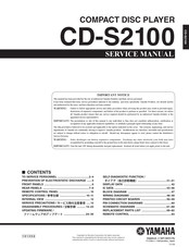Yamaha CD-S2100 Service Manual