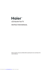 Haier LET39C800HF Instruction Manual