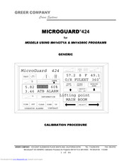 GREER Company MICROGUARD 424 Calibration Manual