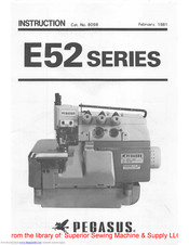 Pegasus E52 series Instruction Manual