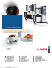 Bosch TKA863 series Instruction Manual
