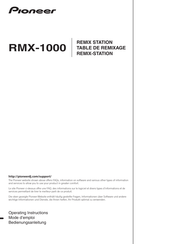 Pioneer Remix station RMX-1000 Operating Instructions Manual
