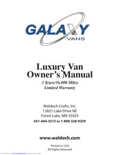 Galaxy vans luxury van Owner's Manual