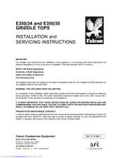Falcon E350/34 Installation And Servicing Instrucnions