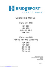 Bridgeport GX 1300 Operating Manual