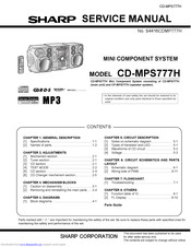 Sharp CD-MPS777H Service Manual