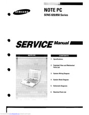 Samsung SENS 820 SERIES Service Manual