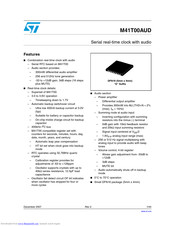ST M41T00AUD Manual