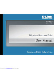 D-Link Rangebooster N 650 Access Point DAP-1353 User Manual