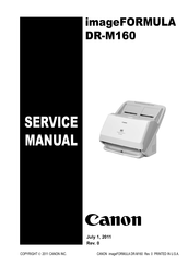 Canon imageFORMULA DR-M160 Service Manual