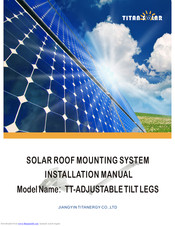 JIANGYIN TITANERGY TT-ADJUSTABLE TILT LEGS Installation Manual