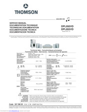 THOMSON DPL950VD Service Manual