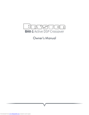 Bryston BAX-1 Owner's Manual