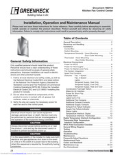 Greenheck KFCC Installation, Operation And Maintenance Manual