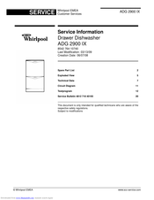 Whirlpool ADG 2900 IX Service Manual