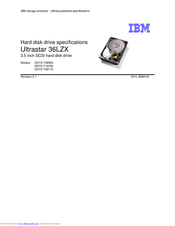 IBM Ultrastar 36LZX Specifications
