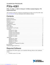 NI PXIe-4081 Calibration Manual