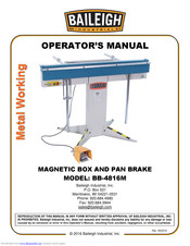 Baileigh BB-4816M Operator's Manual