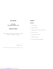 UWE TDW-3000 Operation Manual