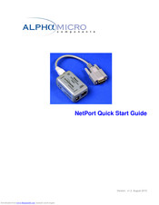 Alpha Micro components NetPort Quick Start Manual
