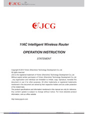 JCG 11AC Operation Instruction Manual