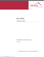Meru Networks AP332 Installation Manual