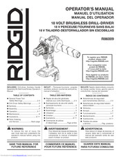 RIDGID R86009 Operator's Manual