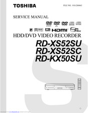 Toshiba RD-XS52SU Service Manual