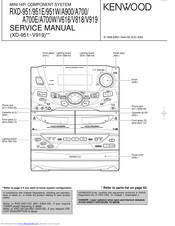 Kenwood RXD-A700E Service Manual