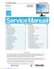 Philips 240B4LPYNS/00 Service Manual