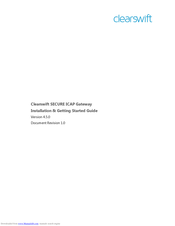 Clearswift SECURE ICAP Installation & Getting Started Manual