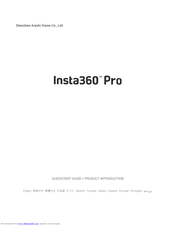 Shenzhen Arashi Vision INSTA360 PRO Quick Start Manual