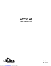 Ultratec G3000 Operator's Manual