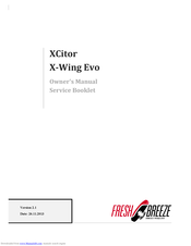Fresh Breeze X-Wing Evo Owner's Manual & Service Booklet