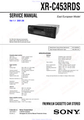 Sony XR-C453RDS Service Manual