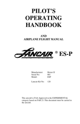 Lancair ES-P Pilot Operating Handbook