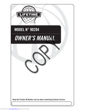 Lifetime 90204 Owner's Manual