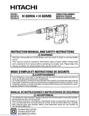 Hitachi H 60MA Instruction Manual And Safety Instructions