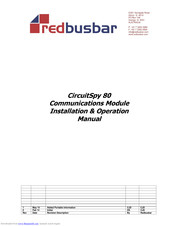 Redbusbar CircuitSpy 80 Installation And Operation Manual
