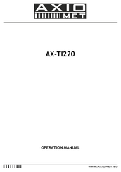 AXIOMET AX-TI220 Operation Manual
