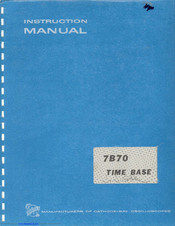 Tektronix 7B70 Instruction Manual