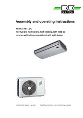 REMKO RXT 1403 DC Assembly And Operating Instructions Manual