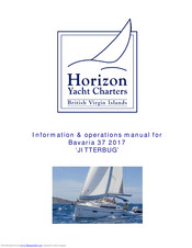 Horizon Yacht Charters Bavaria 37 2017 Jitterbug Operation Manual