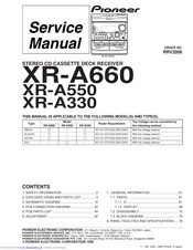Pioneer XR-A550 Service Manual