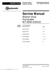 Whirlpool WT 9840 A/WS-D Service Manual