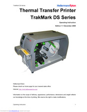 HellermannTyton TrakMark DS Series Operating	 Instruction