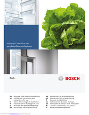Bosch KAN Series Installation Instructions And Instructions For Use