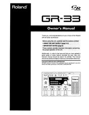 Roland GR-33 Owner's Manual