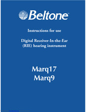 Beltone marq9 Instructions For Use Manual